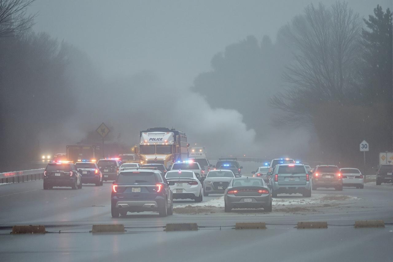 高速公路连环追尾事故:20余辆车受损,3人受伤